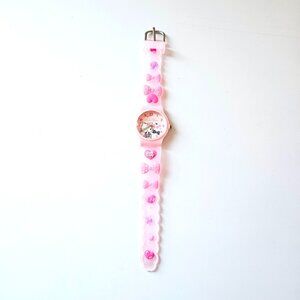Hello Kitty Kids Watch Pink Bow Strap Analog Quartz Cute Cartoon Girl Gift Heart